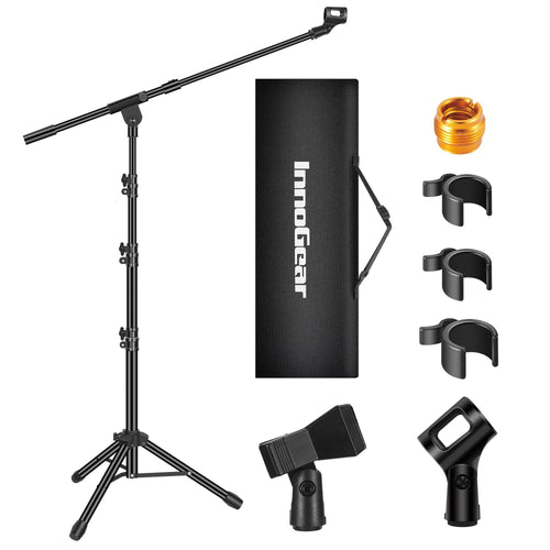 InnoGear — Set de 2 Soportes de Micrófono con Trípode y Brazo Articulado